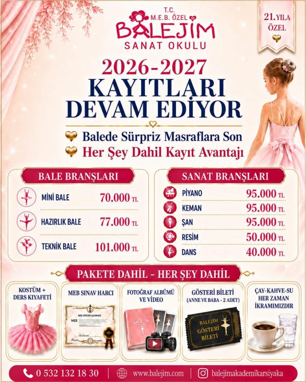 2026 -2027 Kayıtları Devam Ediyor.